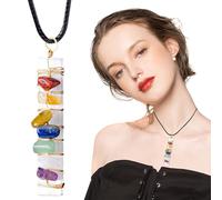 Generico Pendenti In Pietra Per La Creazione Di Gioielli | Pendente di Gemma Colorata - Gemma Naturale Collana Avvolto A Mano Per Giovani Meditazione Yoga Giornaliero Festa Matrimonio