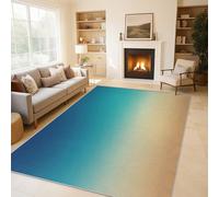 Generico Pendenza Blu Tappeto Salotto Pelo Corto Morbido 50x80cm, Tappeto Camera da Letto Marrone Ombre, Tappeti Cucina Bambini Antiscivolo Lavabile in Lavatrice QAZ22