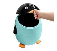 Generico Penguin Trash Can, Compact Animal Basket Waste Bin For Home Bedroom Desk Tabletop Car Kitchen And Bathroom, Cute Decorative Mini Garbage Container, Multi Purpose Use, 12.2x11.02x13.78 In