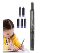 Generico Penna - 0.38mm Blu Inchiostro Ricaricabile Cartuccia Penna | Manuale Ritraibile Trasparente Corpo, Liscio Scrivere Diario Scarabocchi Note Ufficio Scuola