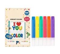 Generico Penna D'Arte A Rilievo Con Bolle 6 Pezzi Pennarelli Decorativi per | Pennarelli Pittura Scrapbooking Adatto a Bambini Ragazze Studenti Compleanni Scuola Sala Creativa