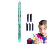 Generico Penna Stilografica Retrattile | Stilografica A Pressione Con 5 Sacchetti Di Inchiostro,Punta Fine 0.38mm Per Scrittura Ufficio Schizzi