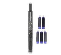 Genérico Penna stilografica | Strumento di scrittura per la scuola | Penna stilografica retrattile anti-perdite 0,38 mm con 5 ricariche di inchiostro per taccuino, arte, disegno, scuola e prendere
