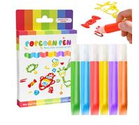 Genérico Pennarelli 3D - Confezione da 6 vernici gonfiabili strutturate | Bubble Pens lavabili per artigianato infantile | Regalo creativo per bambini 5+, dimensioni 10,7 cm