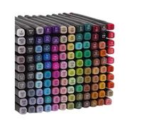 Generico Pennarelli a base di olio a doppia punta 24-168 pezzi Set pennarelli artistici Pennelli for acquerello(60colors)