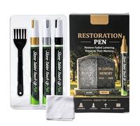 Generico Pennarello per Lapidi,3 Colori a Base d'Olio Impermeabile Asciugatura Rapida,Penna di Ritocco su Monumenti Lapidei - Per Scritte Commemorative Su Granito Marmo Ceramica Vetro Metallo Legno
