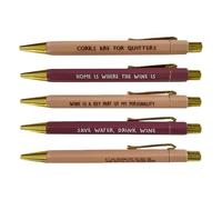 Generico Penne A Divertenti - Roller Retrattile In PP Con Scrittura Liscia E Asciugatura Rapida | Set Di Penne Novità Per Gli Amanti Del Vino Per Ufficio, Scrivania, Firma, Riunioni, Prendere Appunti