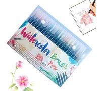 Generico Pennelli ad penne | Set di Styllos Calligraphy Aqquarelle Brush | Pinteaux Writing Colours Vives for Calligraphy Drawing Coloring Journal VOYAGE École Artists Adults Children Beginan
