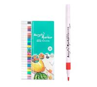 Genérico Pensieri acrilici colorati: pennarello dipinto per su, vetro e legno, set di pennarelli acrilici ad asciugatura rapida | Kit per pittura artistica, disegni su superfici dure, deco