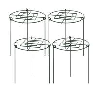 Genérico Peony Cage Plant Support - 4 Pack Rust Resistant Iron Garden Frame, Half Round Flower Grid Stake For Rose Hydrangea Tomato Strawberry, Anti Fall Flower Bed Arrangement Display Accessory Set