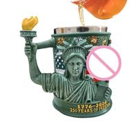 Generico Per 250° Anniversario | 300 ml Tazze in Acciaio Inossidabile Patriottiche con Manico a Torcia | Mug da Caffè Storica,Per Inverno Giardino Balcone Campeggio Festa Casa Birra Latte Whisky