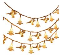 Generico Per Albero Di Natale- 500 Cm Impermeabile 4.9 Metri Fate, 50 LED Lucii Natalizie Bianco Caldo | Affidabile Per Decorazione Casa Giardino Cortile Soggiorno Camera Da Ufficio