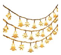 Generico Per Albero Di Natale- 500 Cm Impermeabile 4.9 Metri Fate, 50 LED Lucii Natalizie Bianco Caldo | Affidabile Per Decorazione Casa Giardino Cortile Soggiorno Camera Da Ufficio