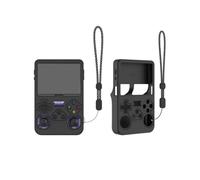 Generico Per ANBERNIC R36S Custodia Protettiva in Silicone per Console da Gioco R36S Protezione Dalle Cadute Semplice Tinta Unita Copertura Morbida Accessori. (Nero)