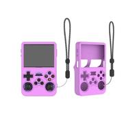 Generico Per ANBERNIC R36S Custodia Protettiva in Silicone per Console da Gioco R36S Protezione Dalle Cadute Semplice Tinta Unita Copertura Morbida Accessori. (Viola)