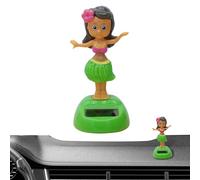 Genérico per auto - per cruscotto a energia solare | Figura di danza della ragazza hawaiana che dondolano con musica, gonna a di bobbleheadssacing | Decorazione della statua di scrittura