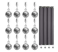 Generico per Bandiere Anti,Dodici Pezzi in Acciaio Inossidabile - Supporto per Tovaglia da Matrimonio con Morsetto - per Esterno Festa Pranzo Cucina Patio Campeggio Tende da Doccia Matrimonio Picnic