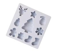 Generico Per Biscotti Di Natale In Silicone - Forma In Silicone Per Fudge Con 10 Cavità,Stampo Per Cottura Natalizio | Per Decorazione Di Caramelle Gelatina Torta Per Pasticceri E Amanti Dei Dolci