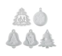 Generico per Candele Natalizie - Stampo per Cioccolato in Silicone | per Caramelle, Decorazioni per la casa con Fiocchi di Neve per mensole per finestre della Cucina, Gesso, Argilla, fonden