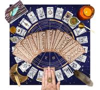Generico per carte dei Tarocchi - Tappetino da quadrato in velluto premium per diffondere la divinazione | Delicata tovaglia da altare per tarocchi, oracoli, rituali lunari e giochi da tavolo,