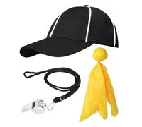 Generico per Costumi da | Set Confortevole e Traspirante con Bandiera per Cappello e Fischietto - Bandiera di rigore | per la Fase di Cosplay di Halloween di pallavolo
