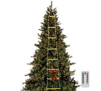Generico per da Arrampicata di Babbo Natale - Display Decorativo a LED Caldo da 300 cm, 8 modalità di Illuminazione, Cavo di Alimentazione USB, Cornice Staccabile | Scena di Vacanza con Bagliore FES