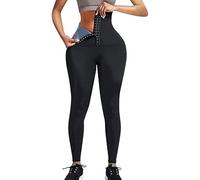 Generico per Dimagrire Velocemente Pantaloni Elasticizzati in Vita Pantaloni a Yoga Sport Body Shaping Fitness Pantaloni da Donna Pantaloni Palestra da (Black, XXXL)