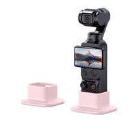 Generico Per DJI OSMO POCKET4 Supporto Fisso Antiurto Fisso Antiscivolo con Base in Silicone da Tavolo, Supporto Verticale per Fotocamera Sportiva OSMO POCKET 4/3 con Porta di Ricarica. (Rosa)