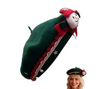 Generico per Donne,Cappello Invernale In Lana Caldo Per Costume,con Decorazione Cappello Francese - Per Ragazze e Signore - Ideale per Freddo, Natale, San, Capodanno e Festività Invernali