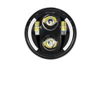 Generico per Dopo XL1200C XL883C per FXDWG per FXD per FXDL per FXDC per FXDB per FXD35 Faro Anteriore Moto Faro A LED da 5,75 Pollici Faro Moto(Black Half Halo)
