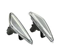 Generico Per Fiat Per 124 Per Spider 2017-2020 2 Pezzi LED Car Dynamic Side Blinker Light Signal Lamp Indicator Specchietto Laterale Indicatore Di Direzione(Crystal)