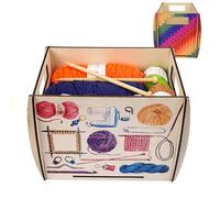 Generico per Filato in Legno | Grande Contenitore - Porta Uncini e Aghi per Filato per Uncinetto | per Casa Dormitorio Stanza Creativa Principianti Professionisti Donne