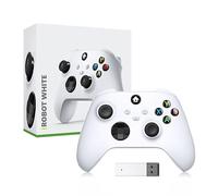 Generico Per il controller Gamepad per PC con ricevitore wireless 2.4G, impugnatura Rocker Gaming anti-scivolo, per console Xbox, Windows e accessori Gamepad per PC (bianco)