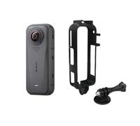 Generico Per Insta360 X4 Air Telaio di Espansione Multifunzionale, Custodia Protettiva Antigraffio e Antiurto, Adattatore Orizzontale e Verticale con Attacco a Slitta per 360 X4 Air (Nero Verticale)