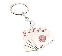 Generico per la carta da gioco - Mini card poker, catena di tastie per auto, catena delle carte | Carte da gioco del mazzo di carte King Ciondolo, Diamond Spade Bag Auto DECORAZION