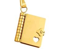 Generico Per la figlia - Collana libro “My Incredible Daughter”, collane libro regolabili in argento e oro, collana personalizzata con incisione, gioiello libro apribile a più strati (A)