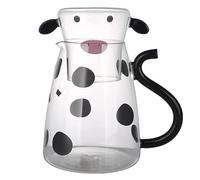 Generico Per Latte Di - Borosilicato Da 1800 Ml, Caraffa Dal Design A Forma Di, Carafa Per L'acqua Sul Comodino | Dispenser Per Bevande Al Tè E Succo, Caraffa Per Acqua Borosil