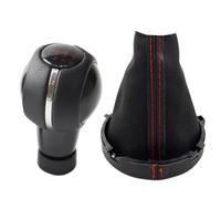 Generico Per Mini Per Cooper F54 F55 F56 F57 F60 Pomello del cambio in pelle Cuffia leva Copri cuffia Leva del cambio dell'auto(2pcs red 6 speed)