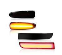 Generico Per Mitsubishi Per Outlander Per Lancer Indicatore Laterale Luce Indicatori Di Direzione Coda Paraurti Posteriore Riflettore(Gray Bumper+Side Marker)