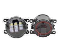 Generico Per Mitsubishi Per Outlander Per Pajero L200 Per Colt Fari | 2 Pezzi Fendinebbia Auto LED Lente DRL Lampada Di Guida H11 12V(LED-White-Aluminium)