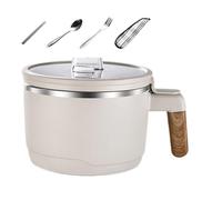 Generico Per Noodle - Pro | Microonde - Per Noodle E Grande Ciottola Per Zuppa Per Microonde Con Coperchio Cuoci Pasta Portatile Isolato In Acciaio Inossidabile | Tazon Para Sopa | Ciotla