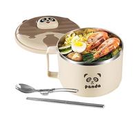 Generico per Noodles con Coperchio | Contenitori in Acciaio Inossidabile per Meal Prep,Istanea per Noodles e Zuppa,Pranzo Colazione Spuntino Università Ufficio Cucina Viaggio Campeggio