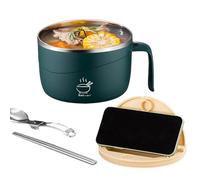 Generico per Noodles Istantanei con Bacchette - 1200ml Antiscottatura con Coperchio e Forchetta - da Pranzo in Acciaio 304 | per Cucina, Pho, Riso, Porridge, Gumbo, Studenti Universitari