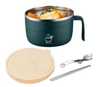 Generico per Noodles - Set Portatile con Coperchio e Forchetta per Zuppa | Ciotole Termiche Resistenti al Calore | per Cucina, Pho, Riso, Porridge, Gumbo, Studenti Universitari