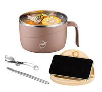Generico per Noodles Set, Set Portatile con Coperchio e Forchetta per Zuppa, Ciotole Termiche Resistenti al Calore, per Cucina, Riso, Zuppa, Pasta, Insalata, Casa, College e Dormitorio