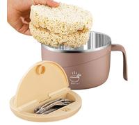 Generico per Noodles Set,Tazze da Zuppa Portatili da 1,2L con Coperchio e Forchetta,da Pranzo in Acciaio 304 - per Riso Pho Pasta Porridge Zuppa Insalata Casa Università