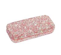 Generico per occhiali da donna - per occhiali con strass | Custodie lucide con strass e chiusura a scatto | Custodie per occhialis con coppia di strasss