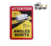 Generico Per Punto Cieco Per Auto - Decalcomania Per Angolo E Attenzione | Forte Per Un'eccellente Visibilità, Di Avvertenza Per Auto E Camion, 9,9 X 6,7 Pollici (circa 25 X 17 Cm), Il