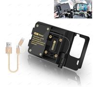 Generico Per R1200GS Supporto di navigazione del telefono cellulare ADV F700 800GS CRF1000L Africa Twin per Moto USB Ricarica 12MM Mount