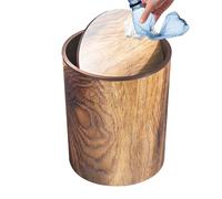 Generico Per Rifiuti Con Finitura Effetto Legno E Coperchio Oscillante, Secchio Per Spazzatura Per Bagno Con Finitura Effetto Legno, Cestino Raccolta Differenziata Ufficio Sotto Lavello